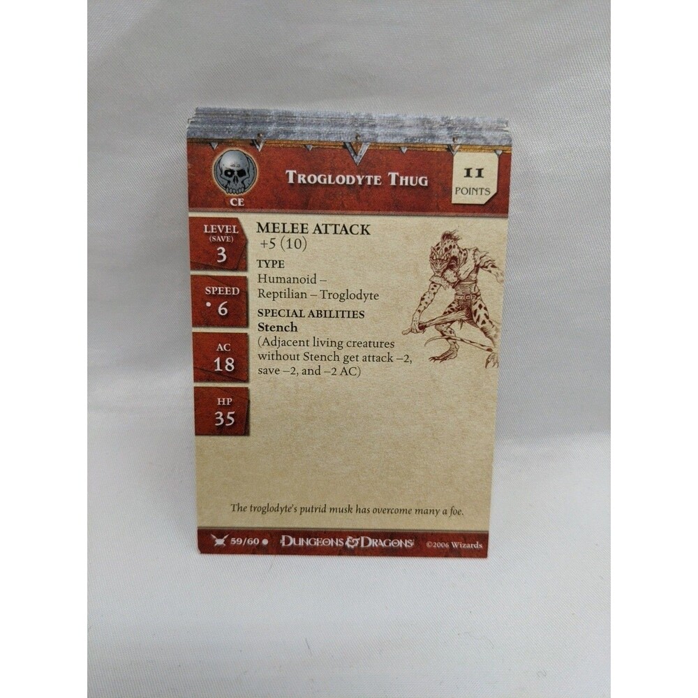 Lot Of (15) Dungeons And Dragons War Drums Miniatures Game Stat Cards